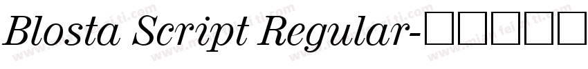 Blosta Script Regular字体转换